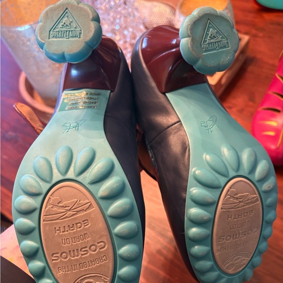 John Fluevog Ceres Floral Heels - Picture 2 of 3